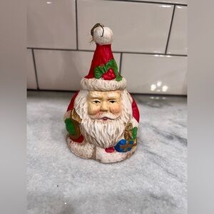 *VINTAGE* 1994 ARTMARK A Treasury of Gifts Hand Painted Santa Christmas Bell!